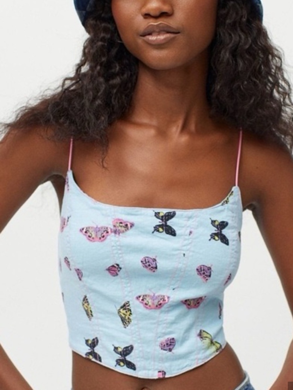 Butterfly top urban outfitters Sz S
